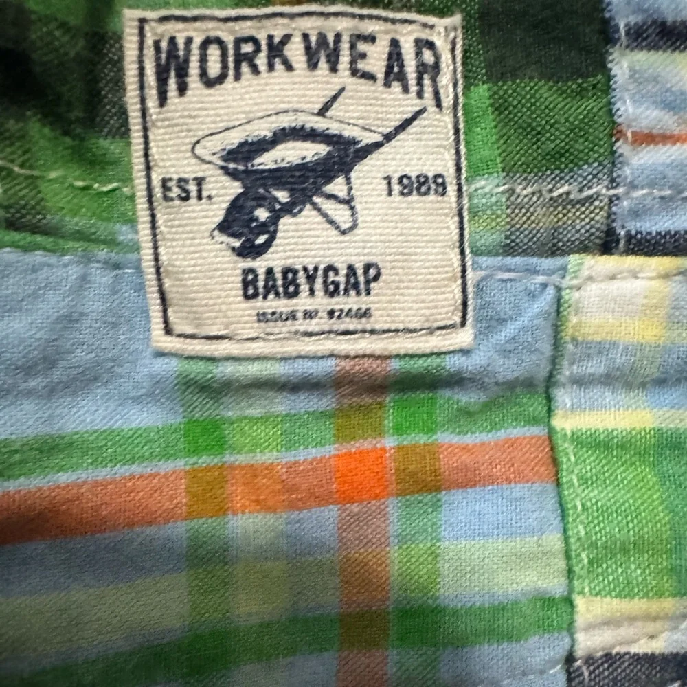 🔥5/$25🔥 GAP 12-18MOS BOY BABY/TODDLER LARGE PLAID PREPPY PANTS